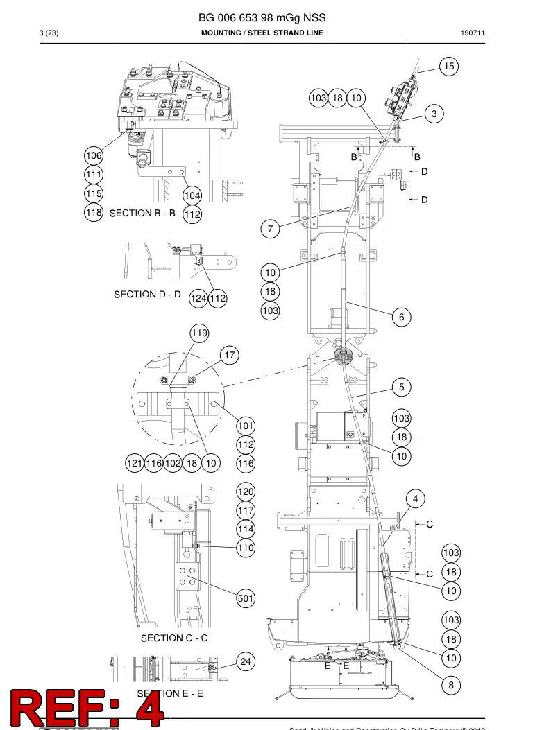 BG00506451a BG 005 064 51a Pipe - Sandvik Technical Drawing