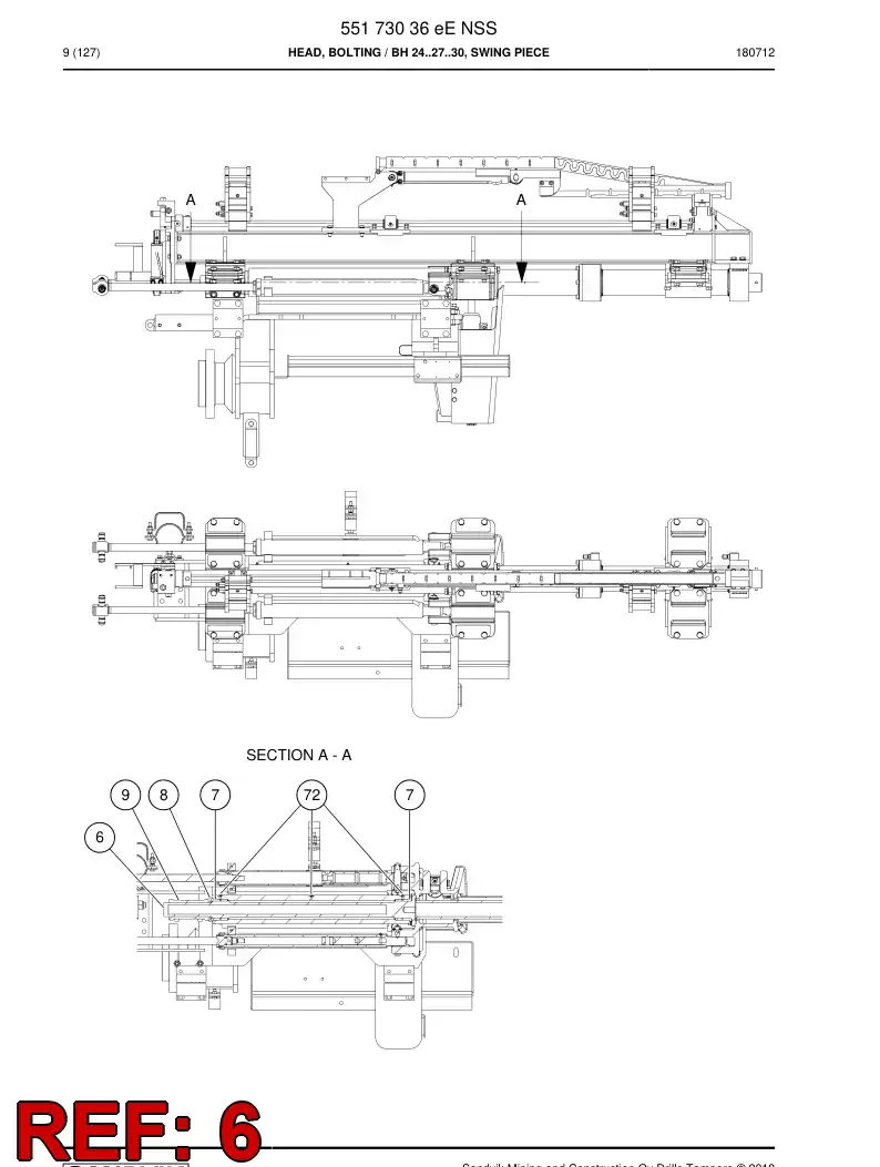 BG00506595a BG 005 065 95a Shaft - Sandvik Technical Drawing