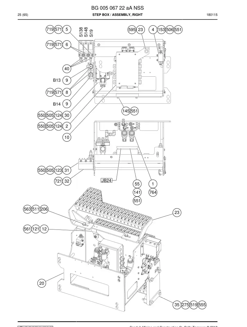 BG00506722a BG 005 067 22a PLATAFORMA - Sandvik Technical Drawing