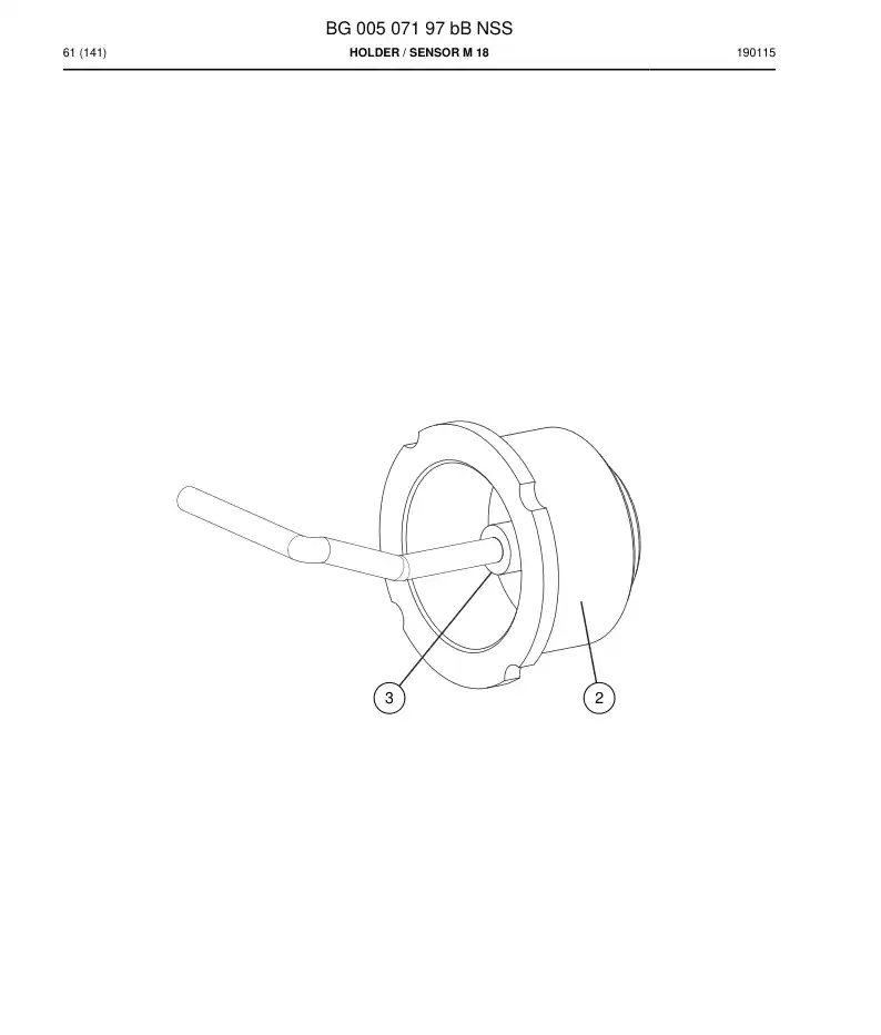BG00507197b BG 005 071 97b Holder - Sandvik Technical Drawing