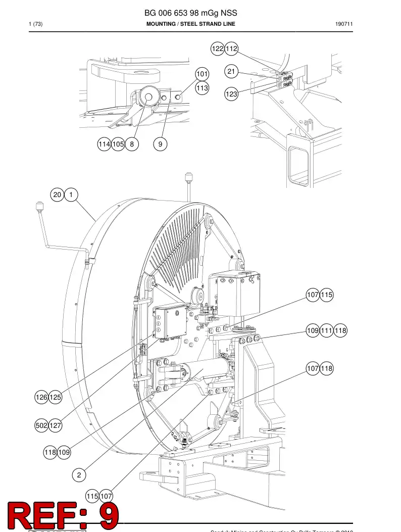 BG00507480a BG 005 074 80a Plate - Sandvik Technical Drawing