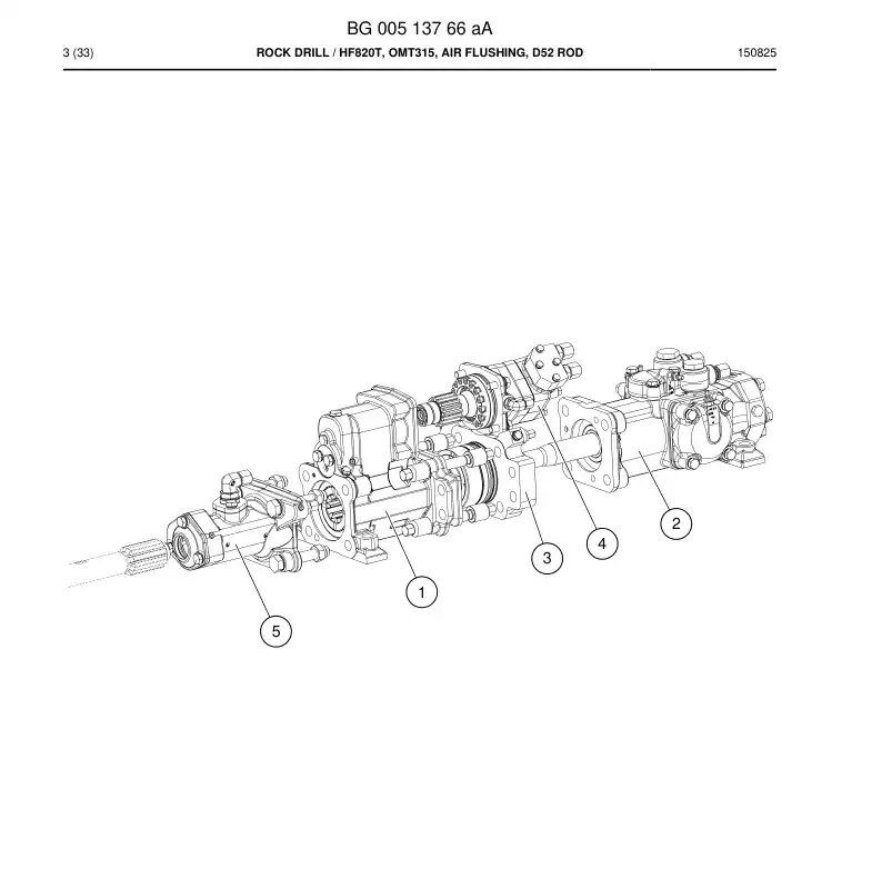 BG00507925a BG 005 079 25a Seal Kit - Sandvik Technical Drawing