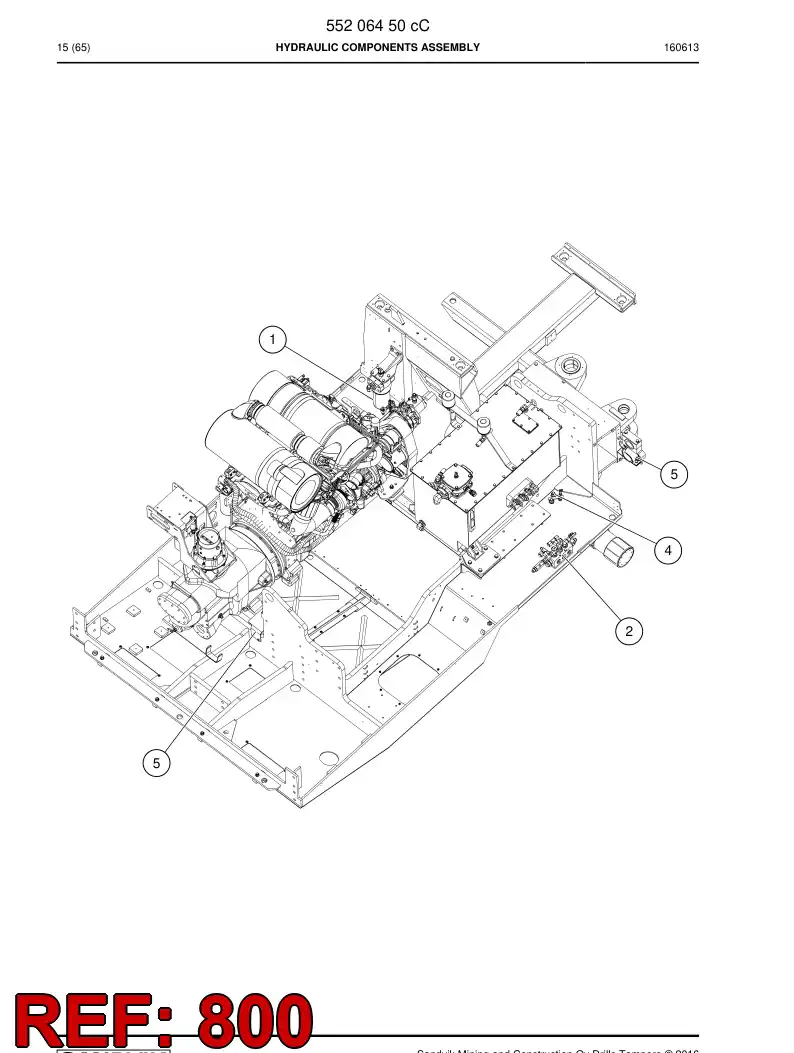BG00508019a BG 005 080 19a Hose Set - Sandvik Technical Drawing