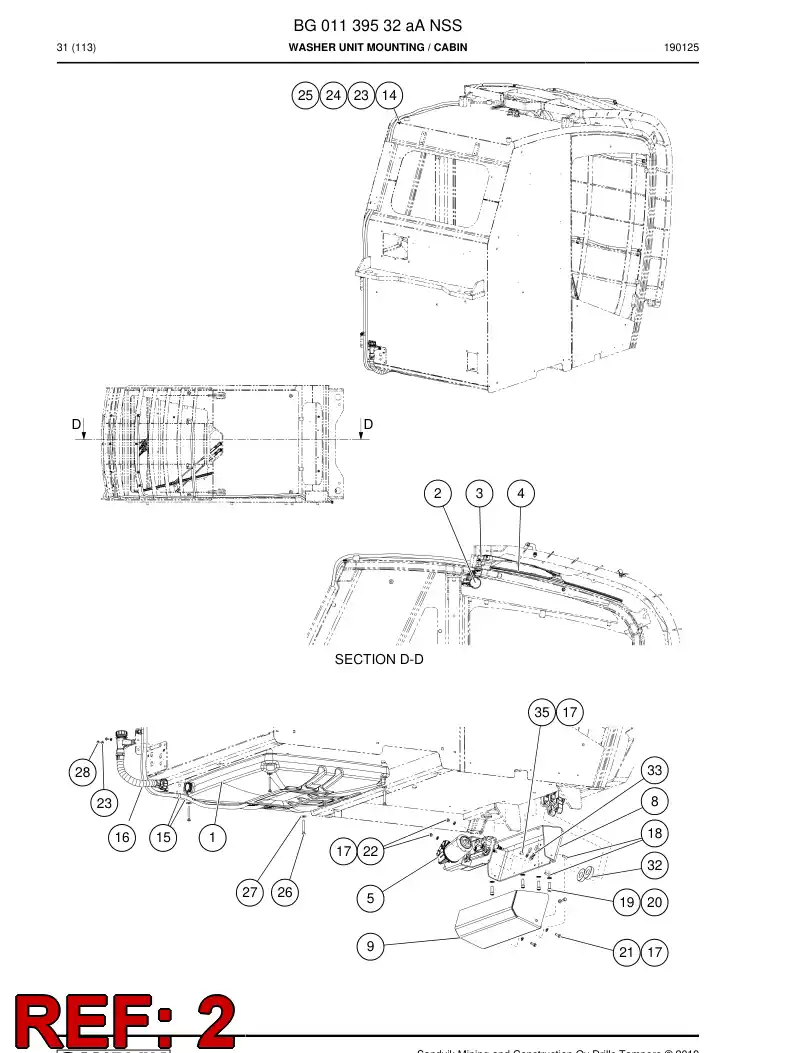 BG00509684a BG 005 096 84a Motor, Wiper - Sandvik Technical Drawing