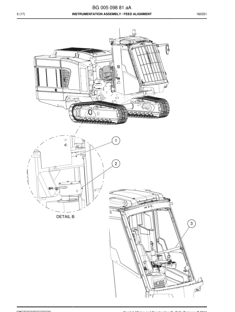 BG00509881a BG 005 098 81a Instrumentation Assembly - Sandvik Technical Drawing
