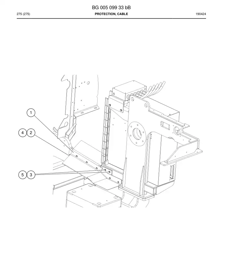BG00509933b BG 005 099 33b Protection, Cable - Sandvik Technical Drawing