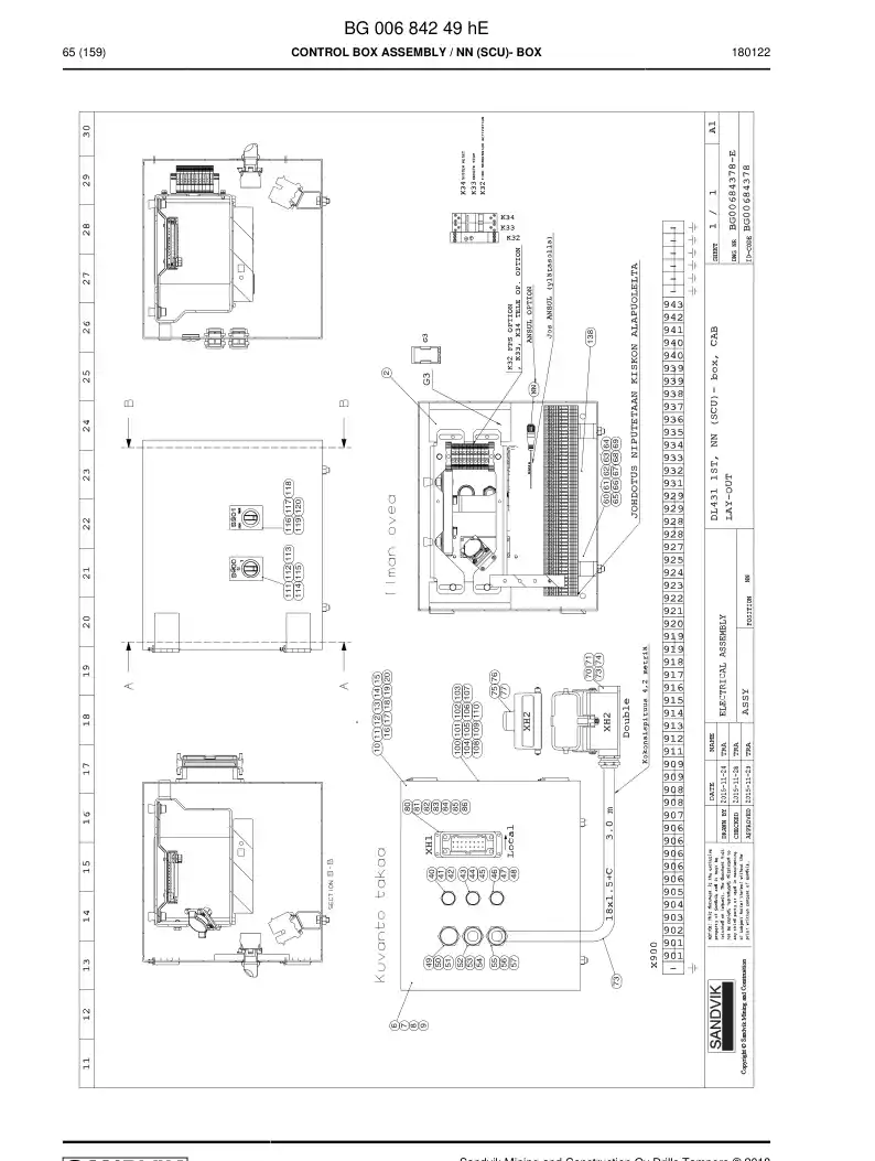 BG00509934a BG 005 099 34a Plate - Sandvik Technical Drawing