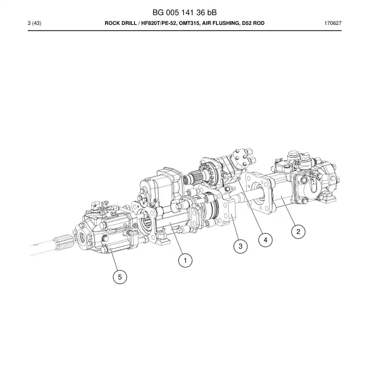 BG00510582a BG 005 105 82a Seal Kit - Sandvik Technical Drawing