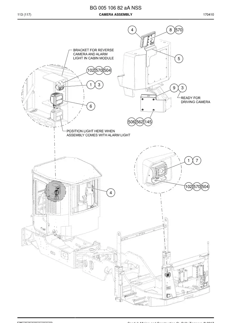 BG00510682a BG 005 106 82a Camera Assembly - Sandvik Technical Drawing