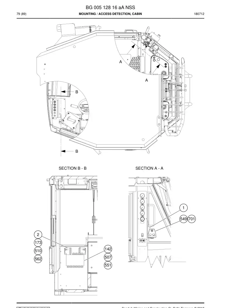 BG00512816a BG 005 128 16a Mounting - Sandvik Technical Drawing