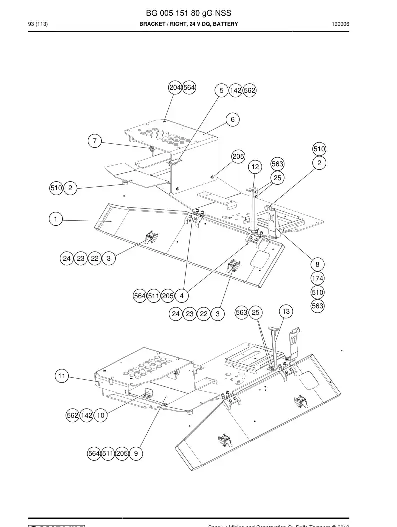BG00515180g BG 005 151 80g Bracket - Sandvik Technical Drawing