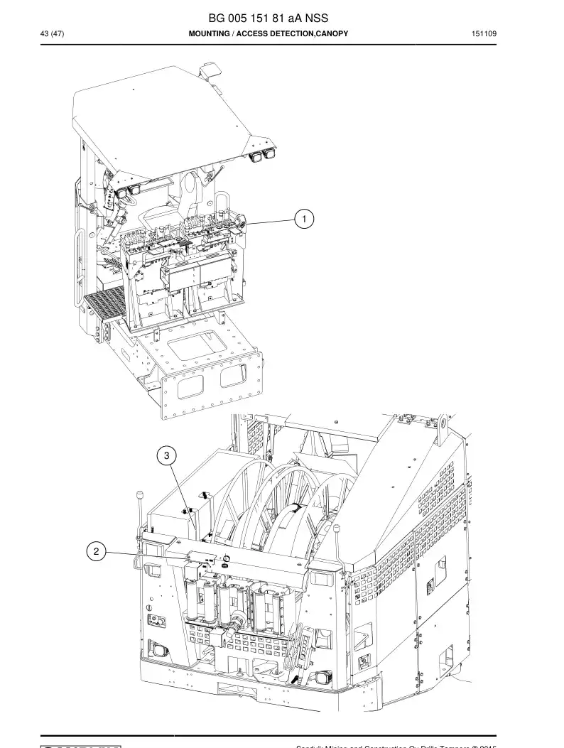 BG00515181b BG 005 151 81b Mounting - Sandvik Technical Drawing