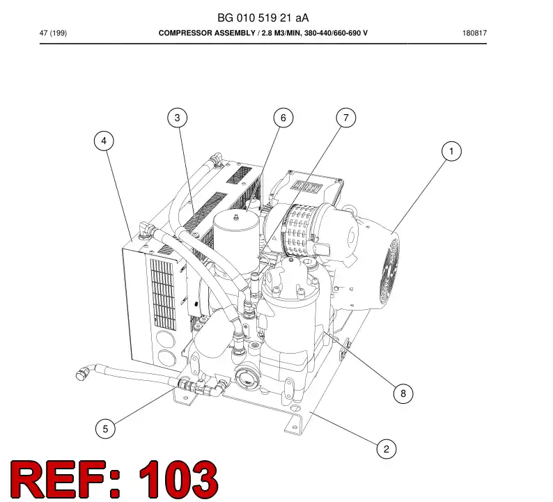 BG00516930a BG 005 169 30a Service Kit - Sandvik Technical Drawing