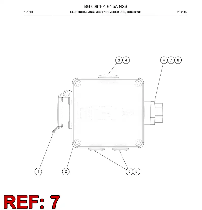 BG00516932a BG 005 169 32a Gland, Cable, Metallic - Sandvik Technical Drawing