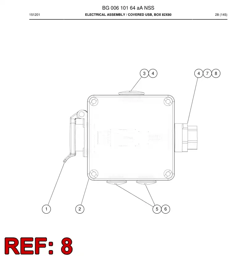 BG00516968a BG 005 169 68a Sealing Ring - Sandvik Technical Drawing