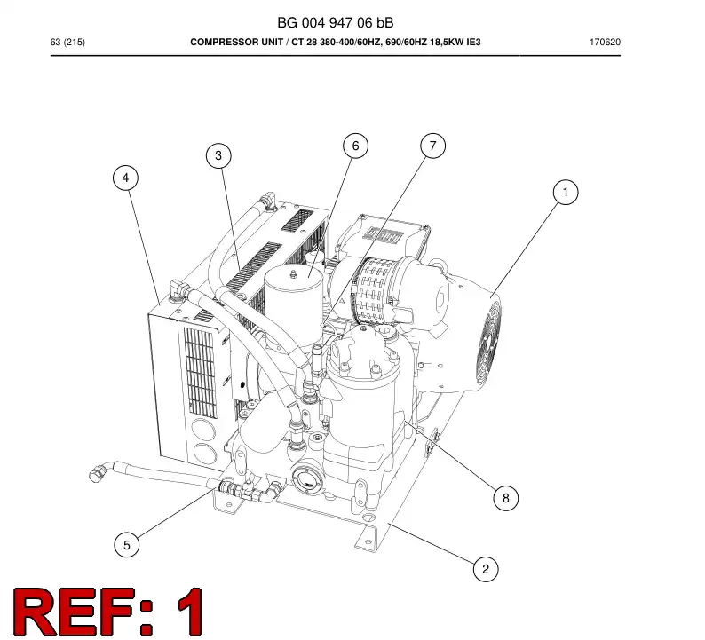BG00517730a BG 005 177 30a Motor, Electric - Sandvik Technical Drawing