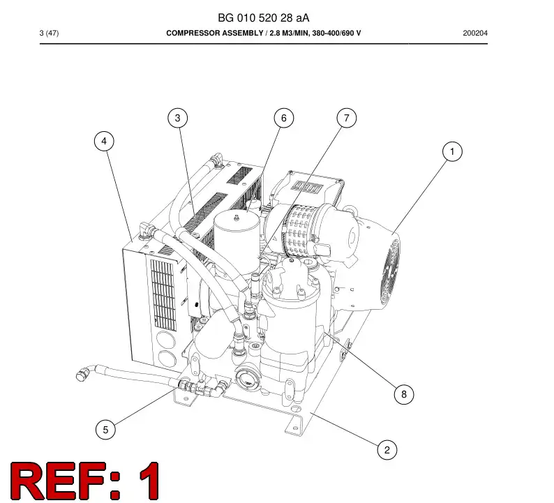 BG00517730b BG 005 177 30b Motor, Electric - Sandvik Technical Drawing