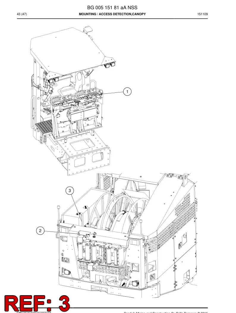 BG00519177a BG 005 191 77a Mounting - Sandvik Technical Drawing