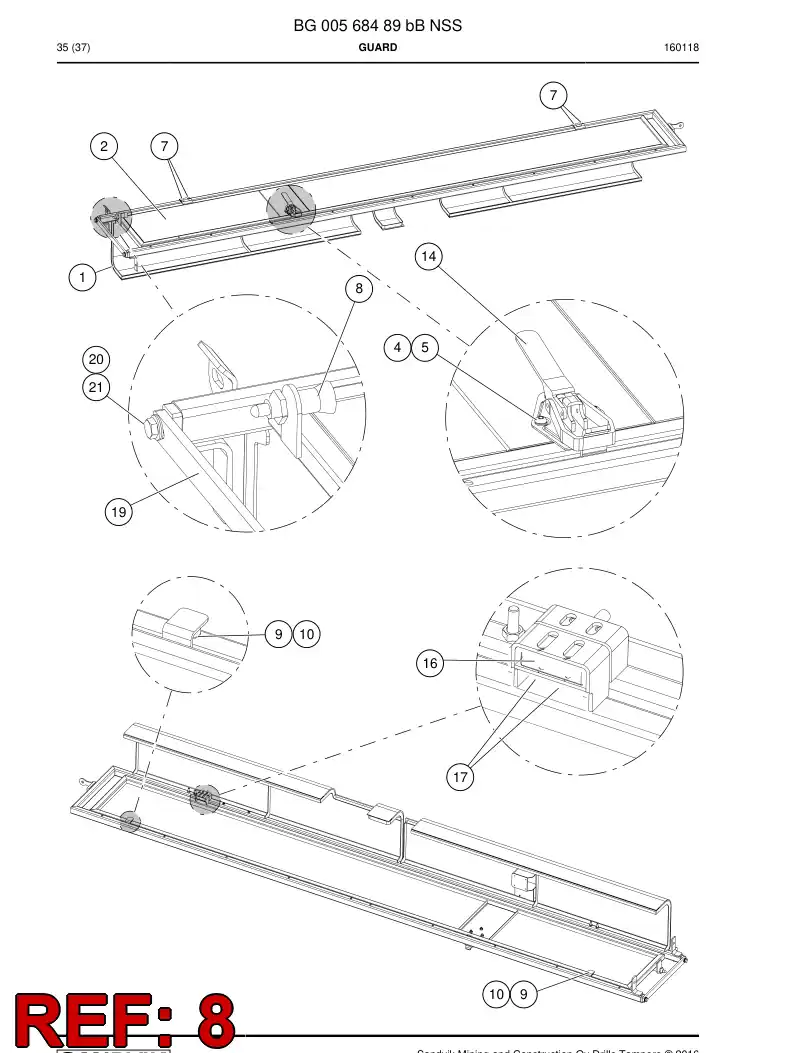 BG00520466a BG 005 204 66a Pin, Locking - Sandvik Technical Drawing