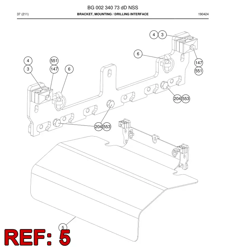BG00523175a BG 005 231 75a Cover, Rubber - Sandvik Technical Drawing