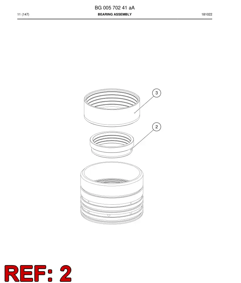BG00523215c BG 005 232 15c Bushing, Bearing - Sandvik Technical Drawing
