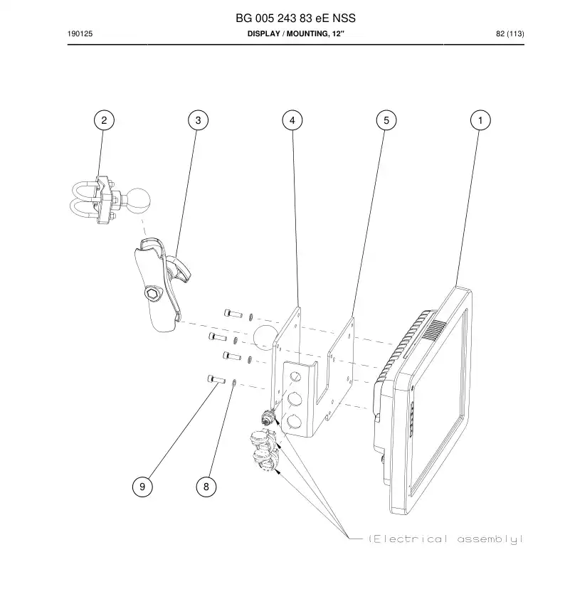 BG00524383e BG 005 243 83e Display - Sandvik Technical Drawing