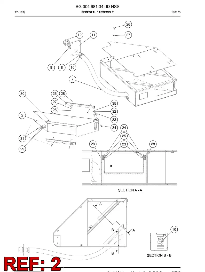 BG00524722b BG 005 247 22b Box, Storage - Sandvik Technical Drawing