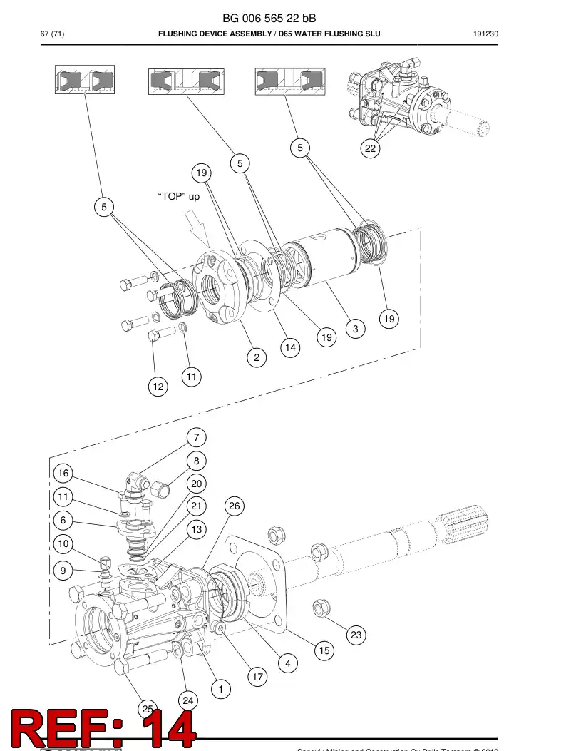 BG00524909a BG 005 249 09a Gasket - Sandvik Technical Drawing