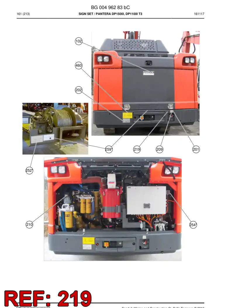 BG00527563a BG 005 275 63a Decal - Sandvik Technical Drawing