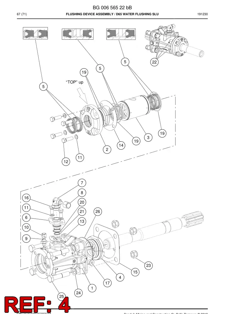 BG00527569a BG 005 275 69a Ring, Retainer - Sandvik Technical Drawing