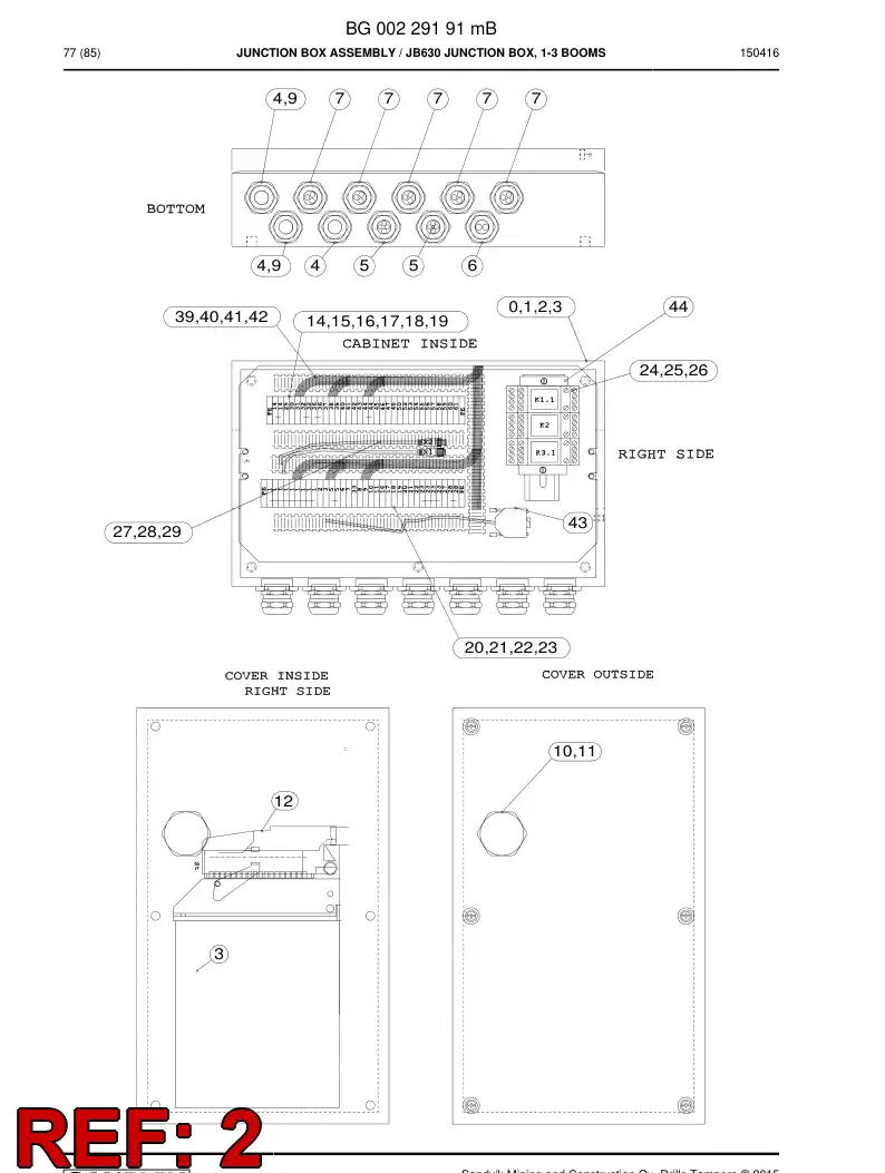 BG00528172a BG 005 281 72a Enclosure - Sandvik Technical Drawing