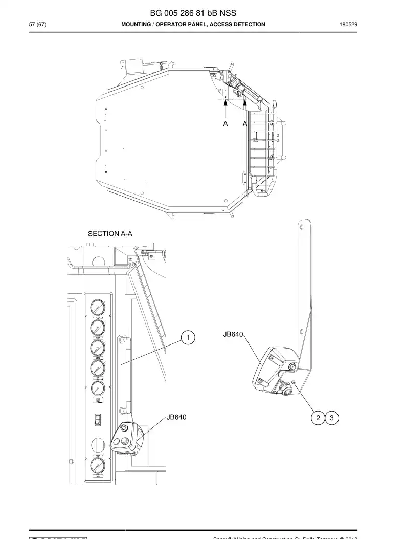 BG00528681b BG 005 286 81b Mounting - Sandvik Technical Drawing