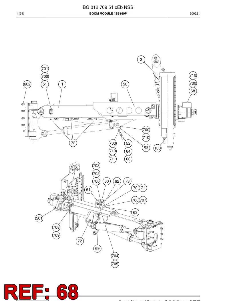 BG00528953a BG 005 289 53a Cover, Plastic - Sandvik Technical Drawing