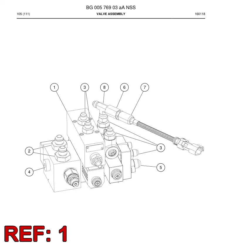 BG00532518a BG 005 325 18a Valve - Sandvik Technical Drawing