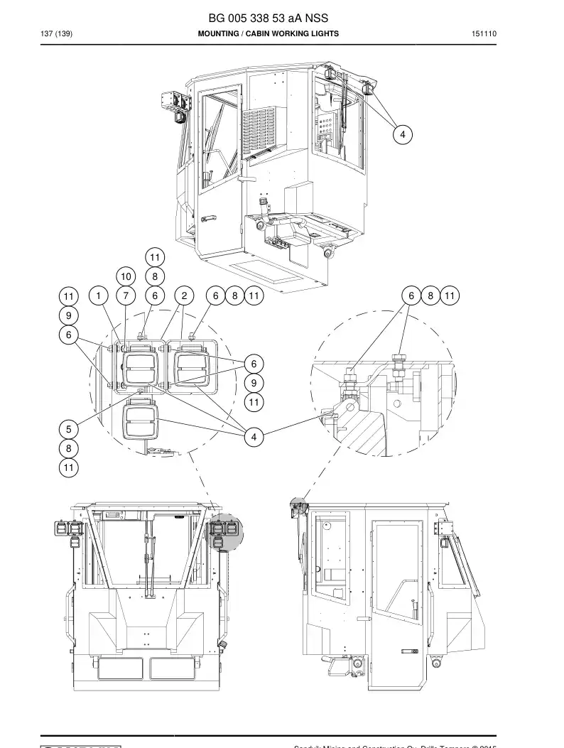 BG00533853a BG 005 338 53a Mounting - Sandvik Technical Drawing