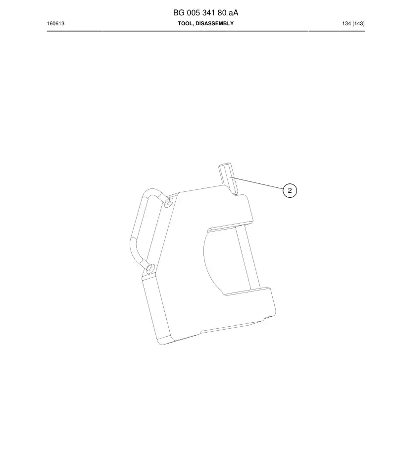 BG00534180a BG 005 341 80a Tool, Disassembly - Sandvik Technical Drawing