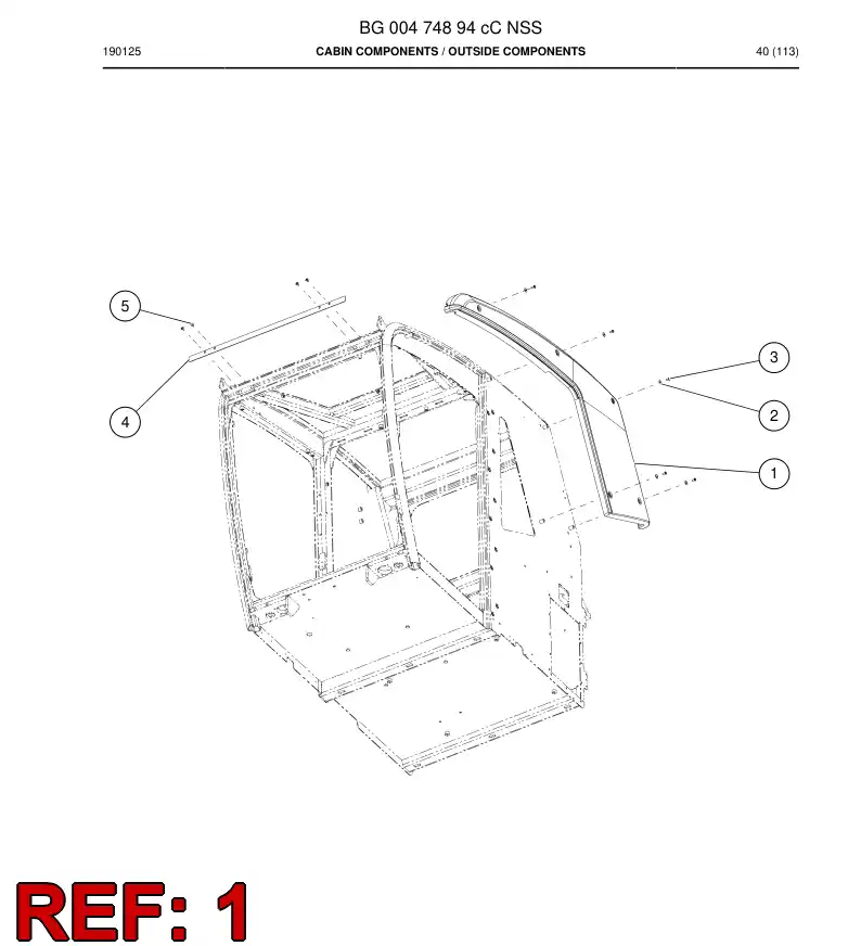 BG00537046a BG 005 370 46a Cover, Side - Sandvik Technical Drawing