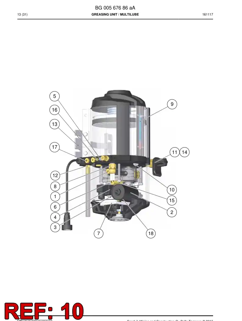 BG00538213a BG 005 382 13a Switch, Limit - Sandvik Technical Drawing