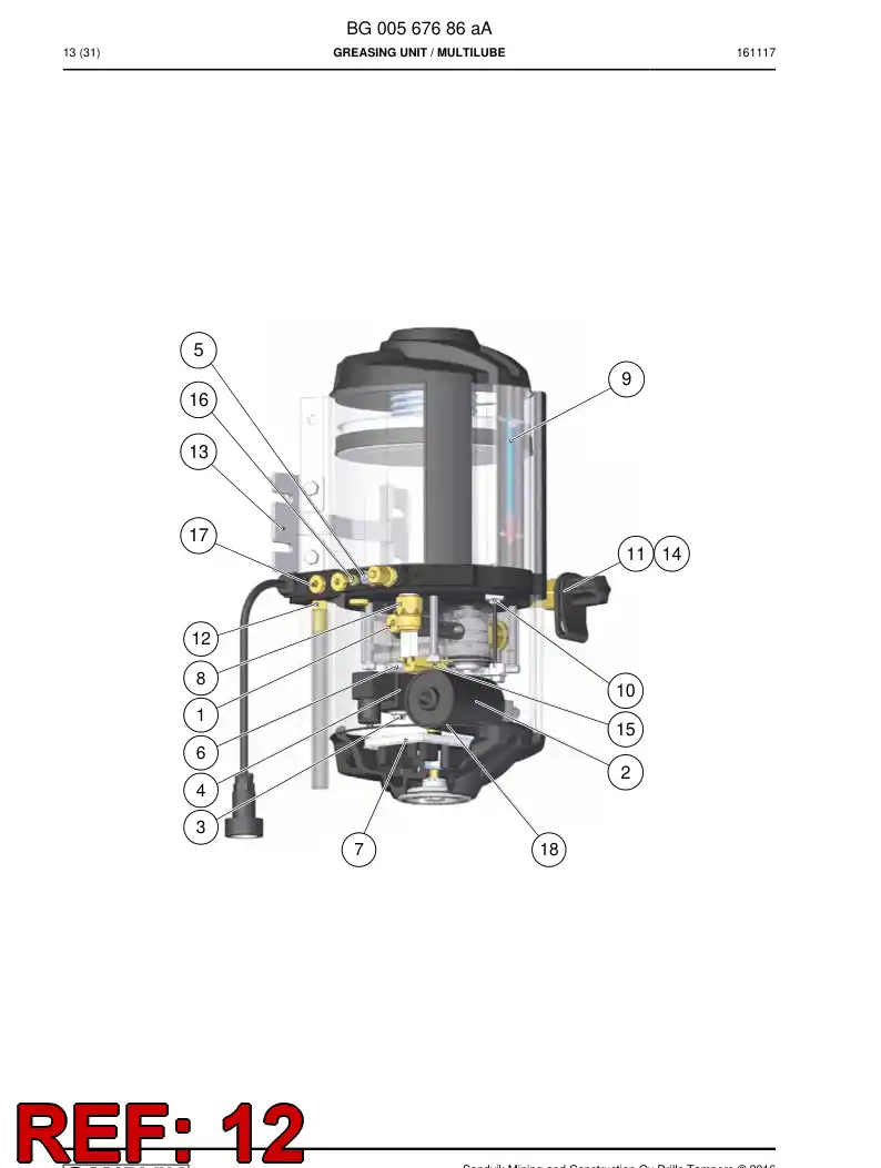 BG00538215a BG 005 382 15a Valve, Relief - Sandvik Technical Drawing