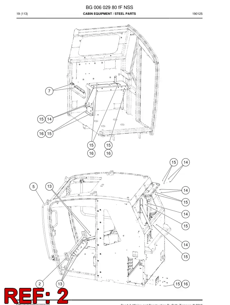 BG00539212c BG 005 392 12c Pipe, Supporting - Sandvik Technical Drawing