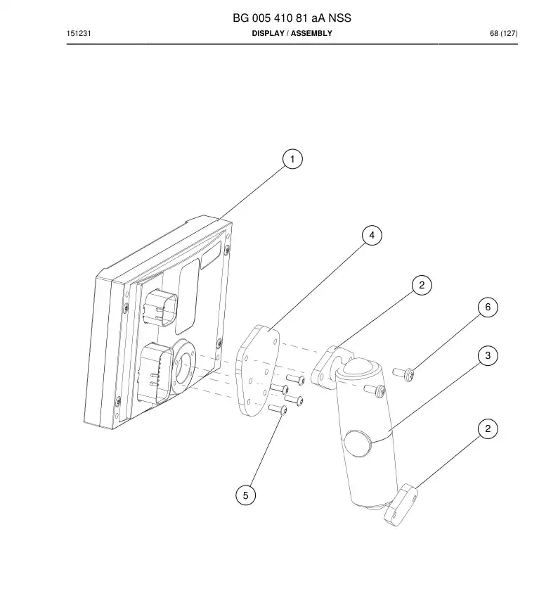 BG00541081a BG 005 410 81a Display - Sandvik Technical Drawing