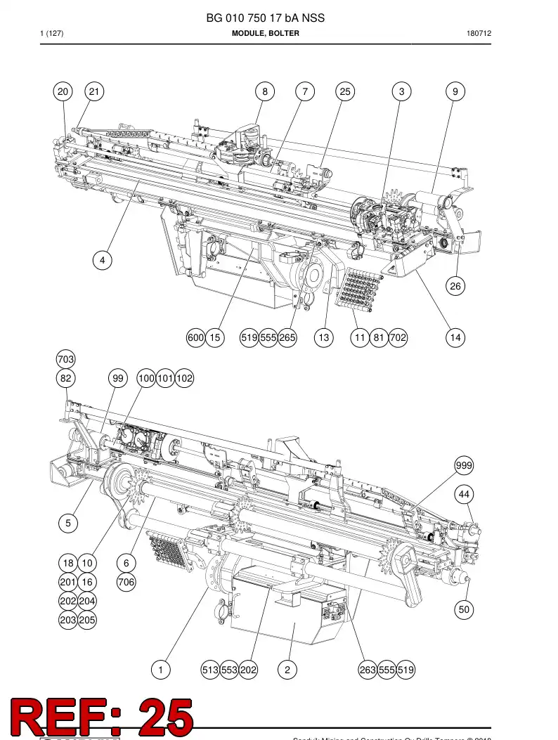 BG00544025b BG 005 440 25b Bracket - Sandvik Technical Drawing