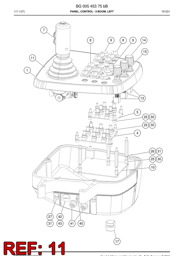 BG00545381a BG 005 453 81a Decal - Sandvik Technical Drawing