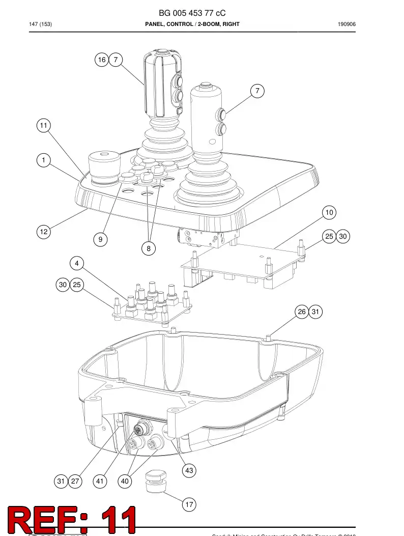 BG00545382b BG 005 453 82b Decal - Sandvik Technical Drawing