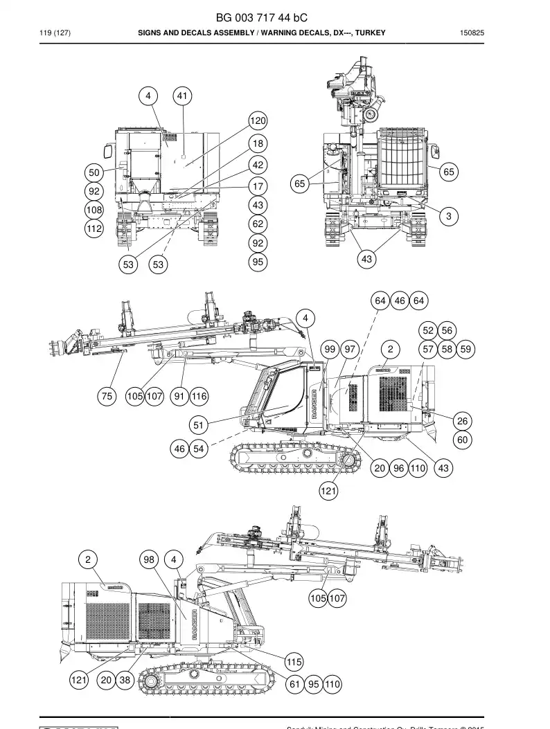 BG00547173a BG 005 471 73a Sign - Sandvik Technical Drawing