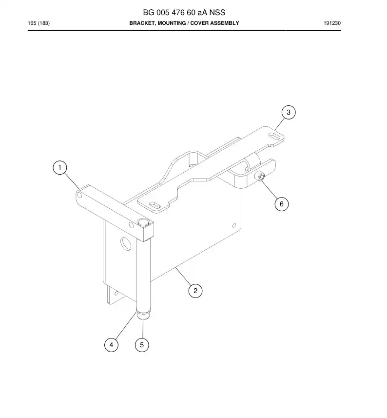 BG00547660a BG 005 476 60a Bracket, Mounting - Sandvik Technical Drawing
