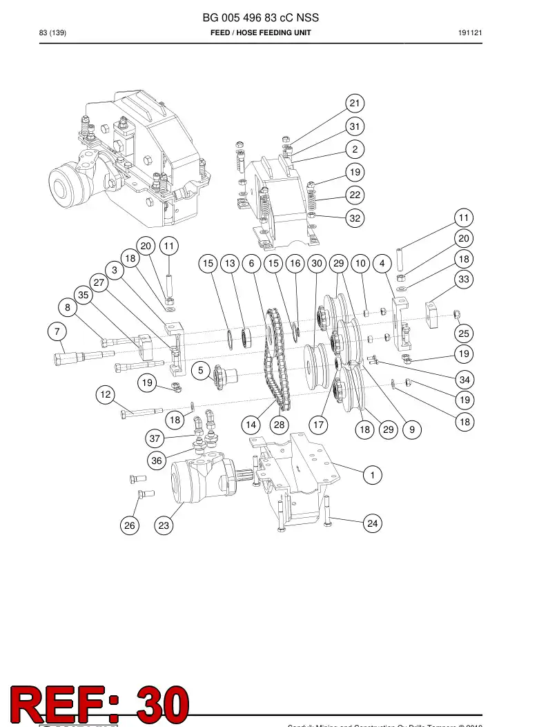 BG00547818a BG 005 478 18a Roller - Sandvik Technical Drawing