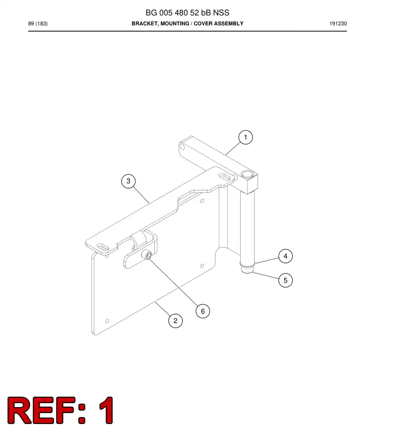 BG00548048b BG 005 480 48b Bracket - Sandvik Technical Drawing
