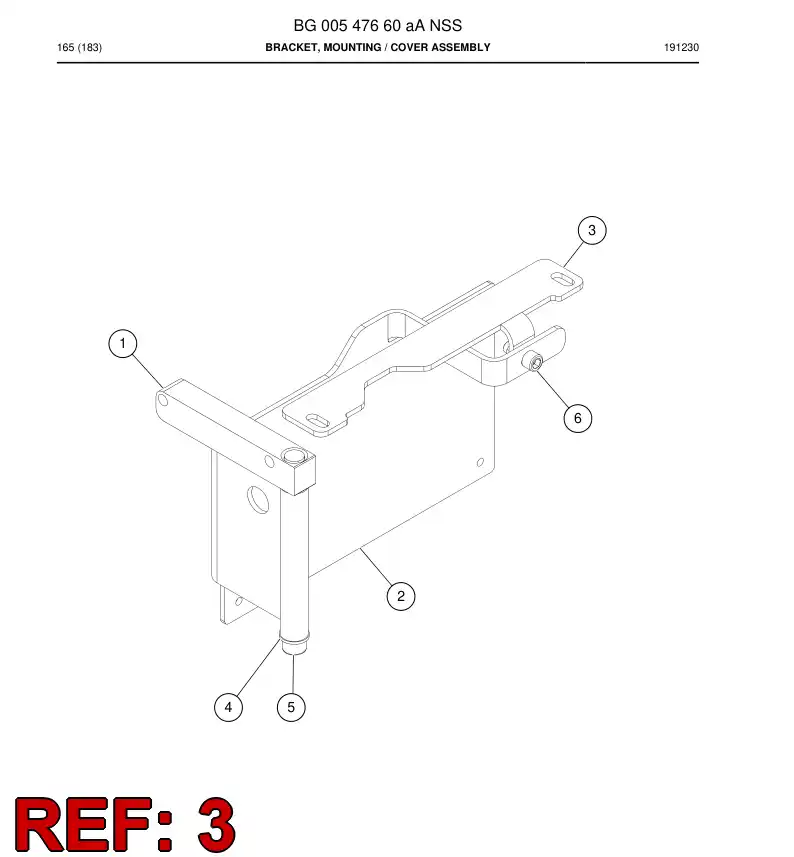 BG00548062b BG 005 480 62b Bracket - Sandvik Technical Drawing
