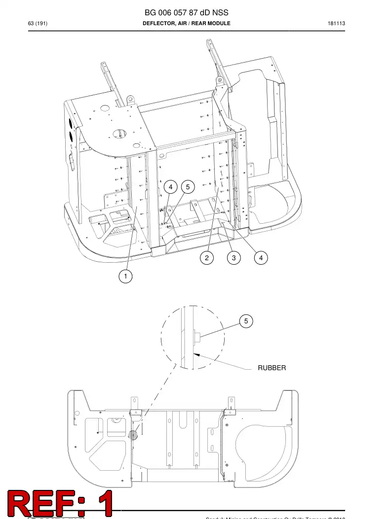 BG00548368c BG 005 483 68c Sheet, Rubber - Sandvik Technical Drawing